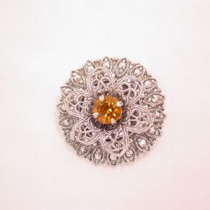 Small Aluminum German Topaz-Colored Pin