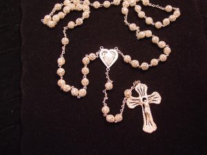 Beautiful 900 Silver Filigree Rosary