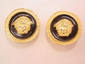 Huge Greek Goddess Round Earrings