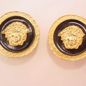 Huge Greek Goddess Round Earrings
