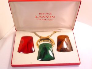 Lanvin Paris Interchangeable Pendant Necklace in Original Box