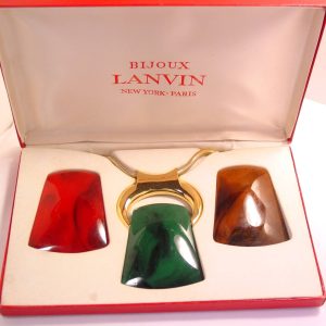 Lanvin Paris Interchangeable Pendant Necklace in Original Box