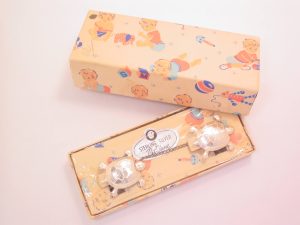 Sterling Silver Turtle Bib Clips by Pat Jane in the Original Box