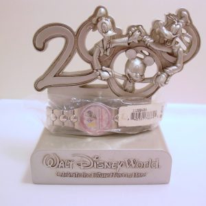Limited Edition 2000 Walt Disney World Watch and Stand - Celebrate the Future Hand in Hand