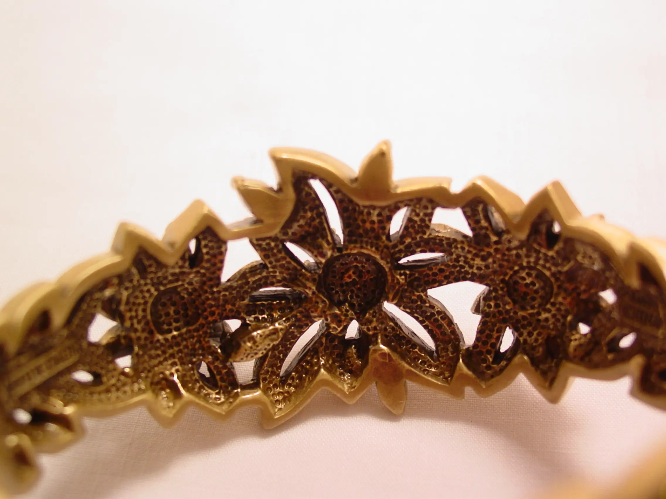 Heidi Daus Antiqued Rhinestone Floral Hinged Bracelet - Image 5