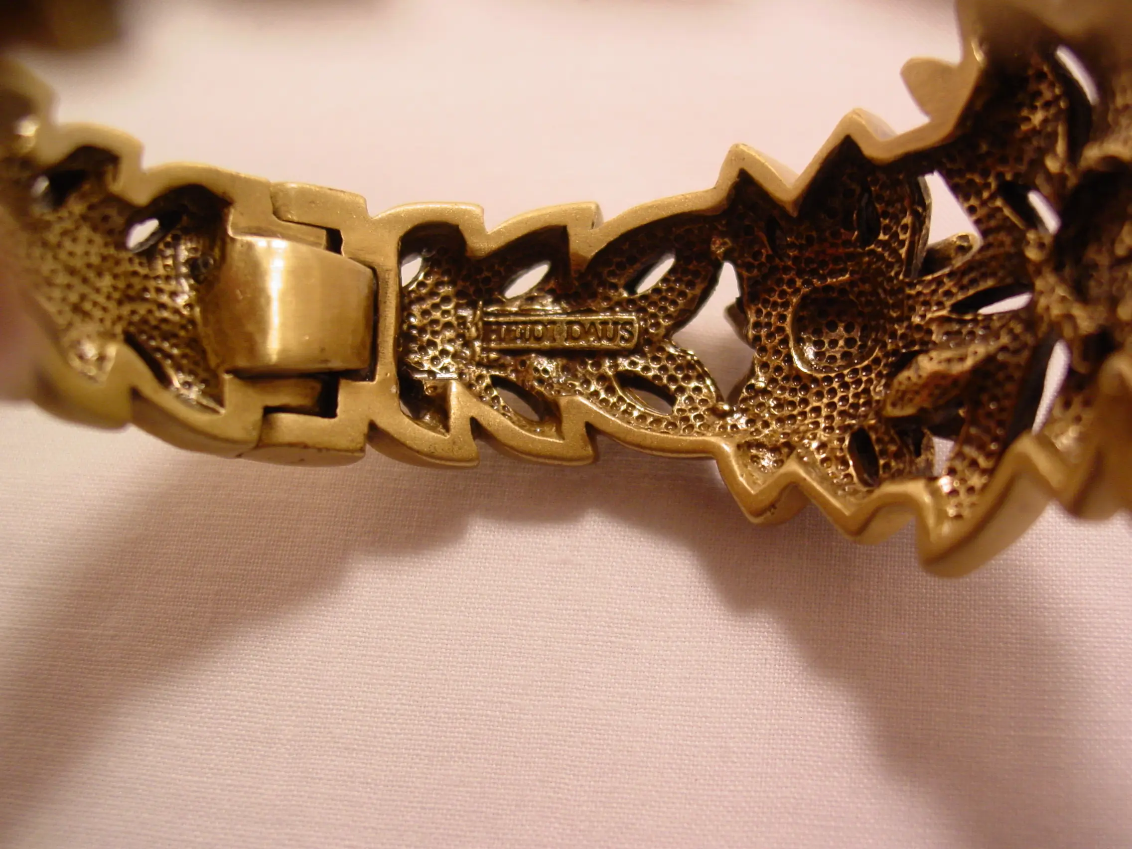 Heidi Daus Antiqued Rhinestone Floral Hinged Bracelet - Image 4