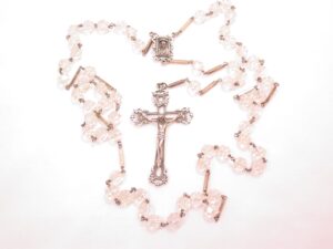 Beautiful Aurora Borealis and Detailed Sterling Rosary