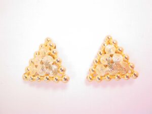 Paolo Gucci Triangle Swirl Earrings