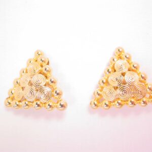 Paolo Gucci Triangle Swirl Earrings