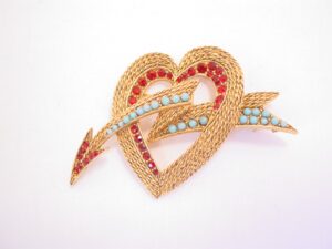 Florenza Arrow Through Heart Pin