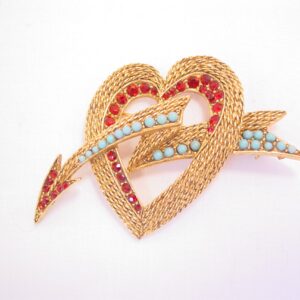 Florenza Arrow Through Heart Pin
