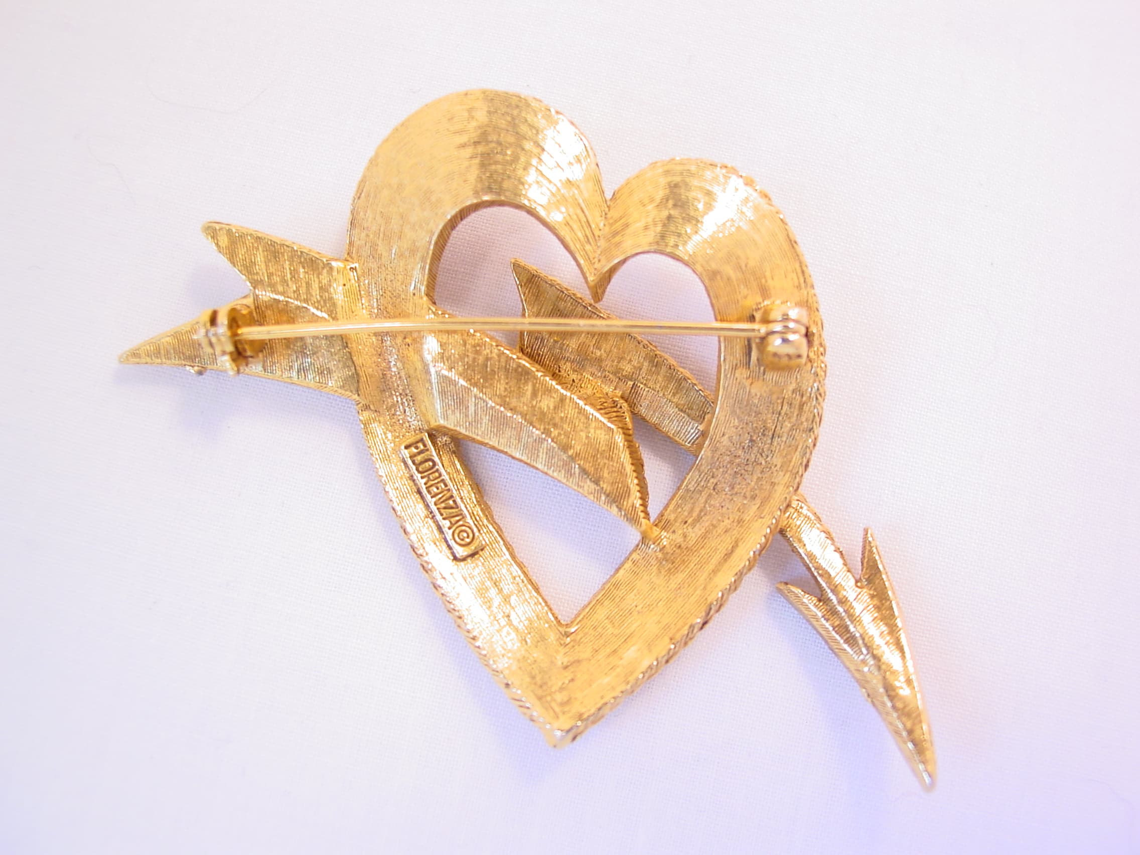 Florenza Arrow Through Heart Pin - Image 2