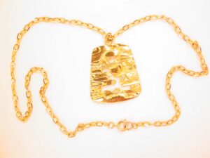 Trifari Gold Nugget Necklace