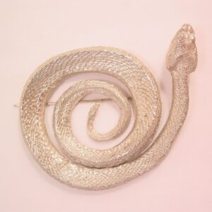 Signed Maurice Milleur Coiled Snake Pin for the 1990s