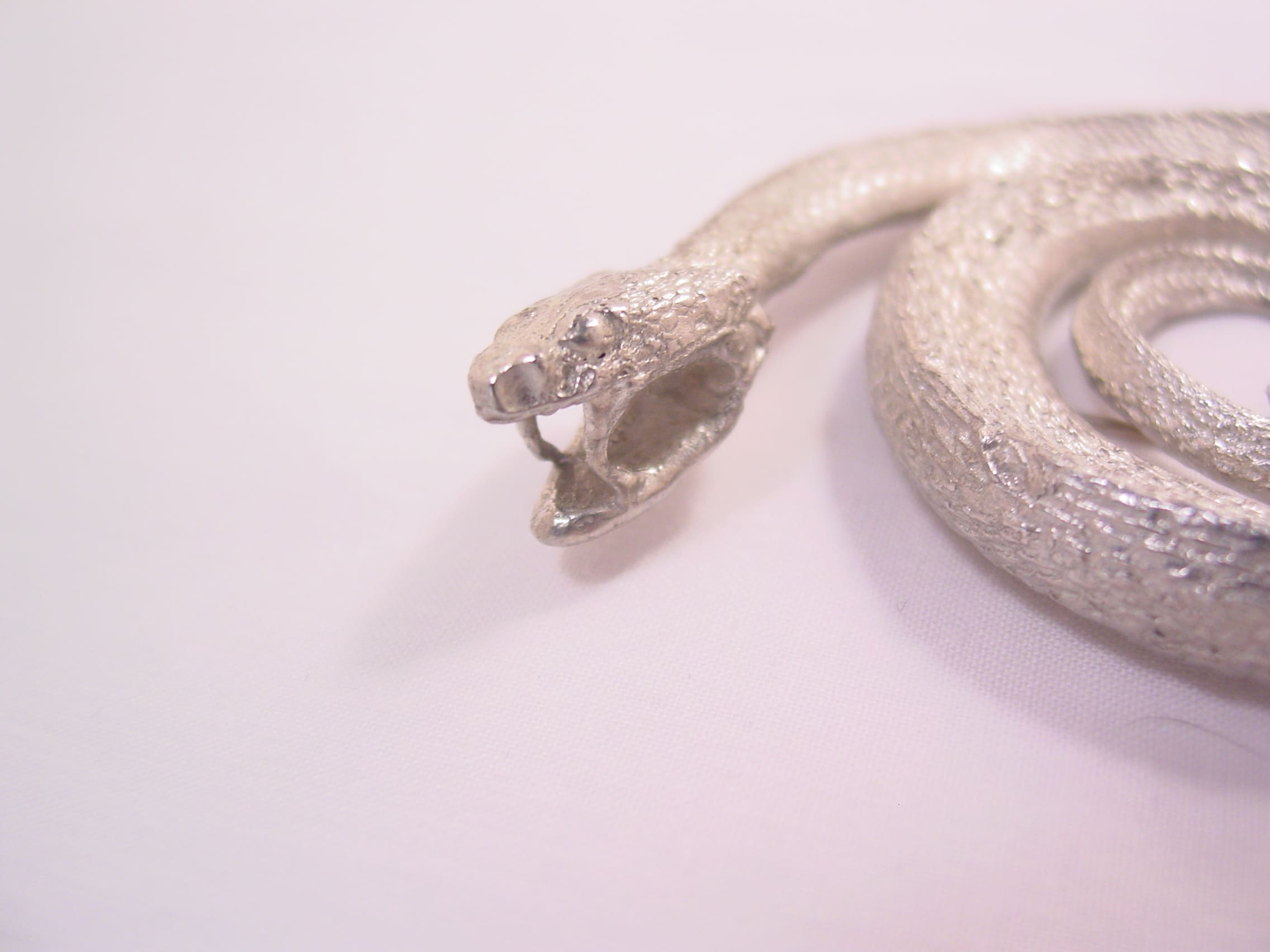Signed Maurice Milleur Coiled Snake Pin for the 1990s - Image 2