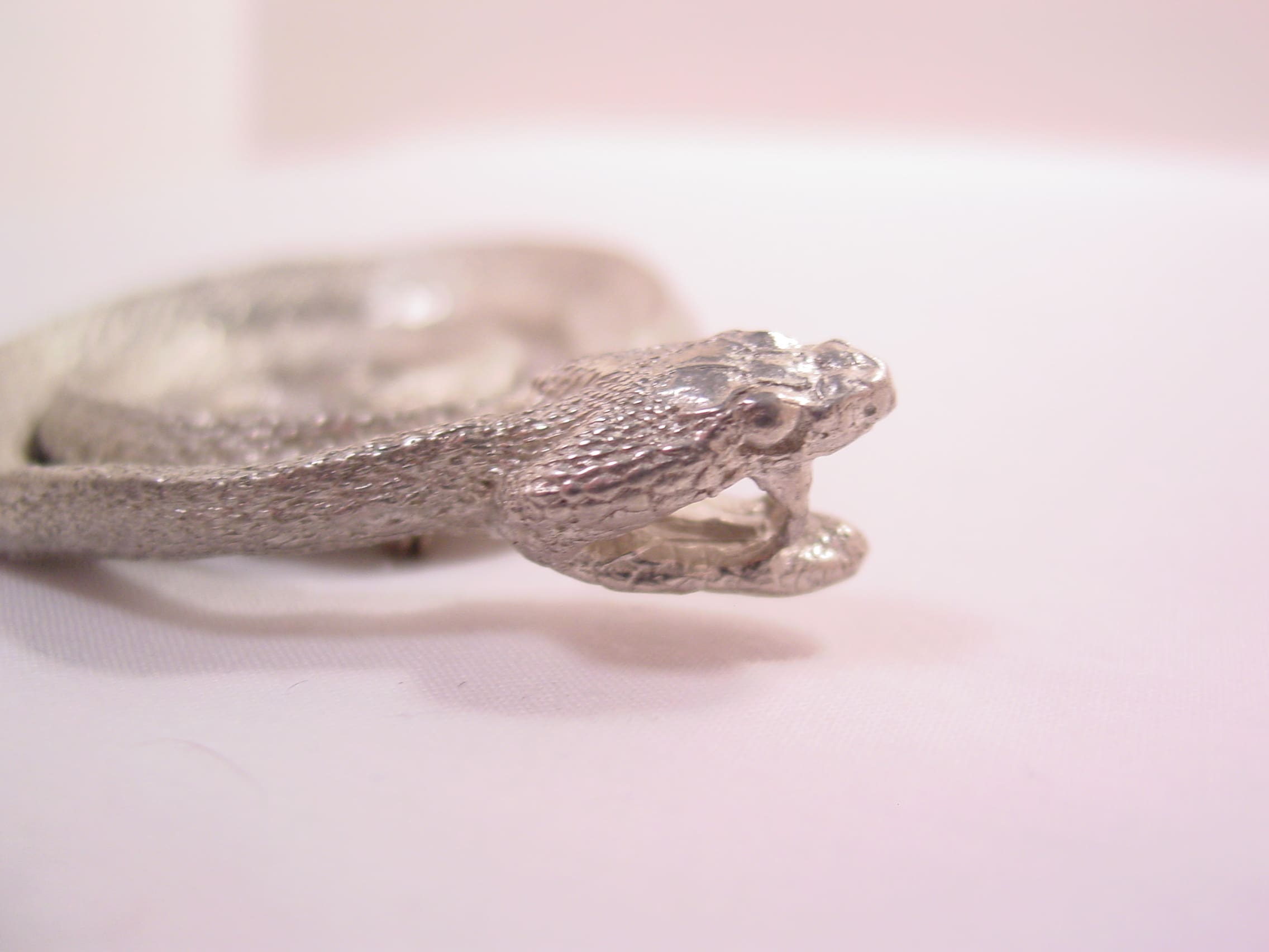 Signed Maurice Milleur Coiled Snake Pin for the 1990s - Image 3