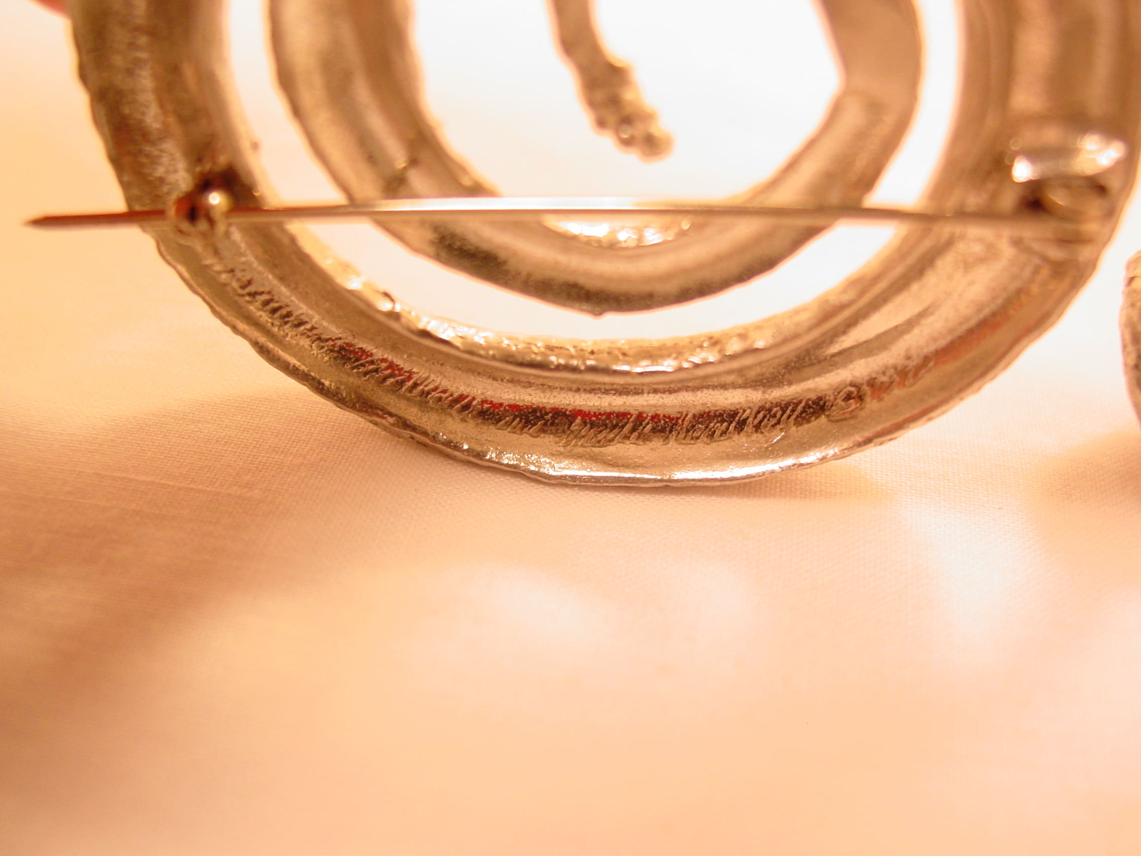 Signed Maurice Milleur Coiled Snake Pin for the 1990s - Image 5
