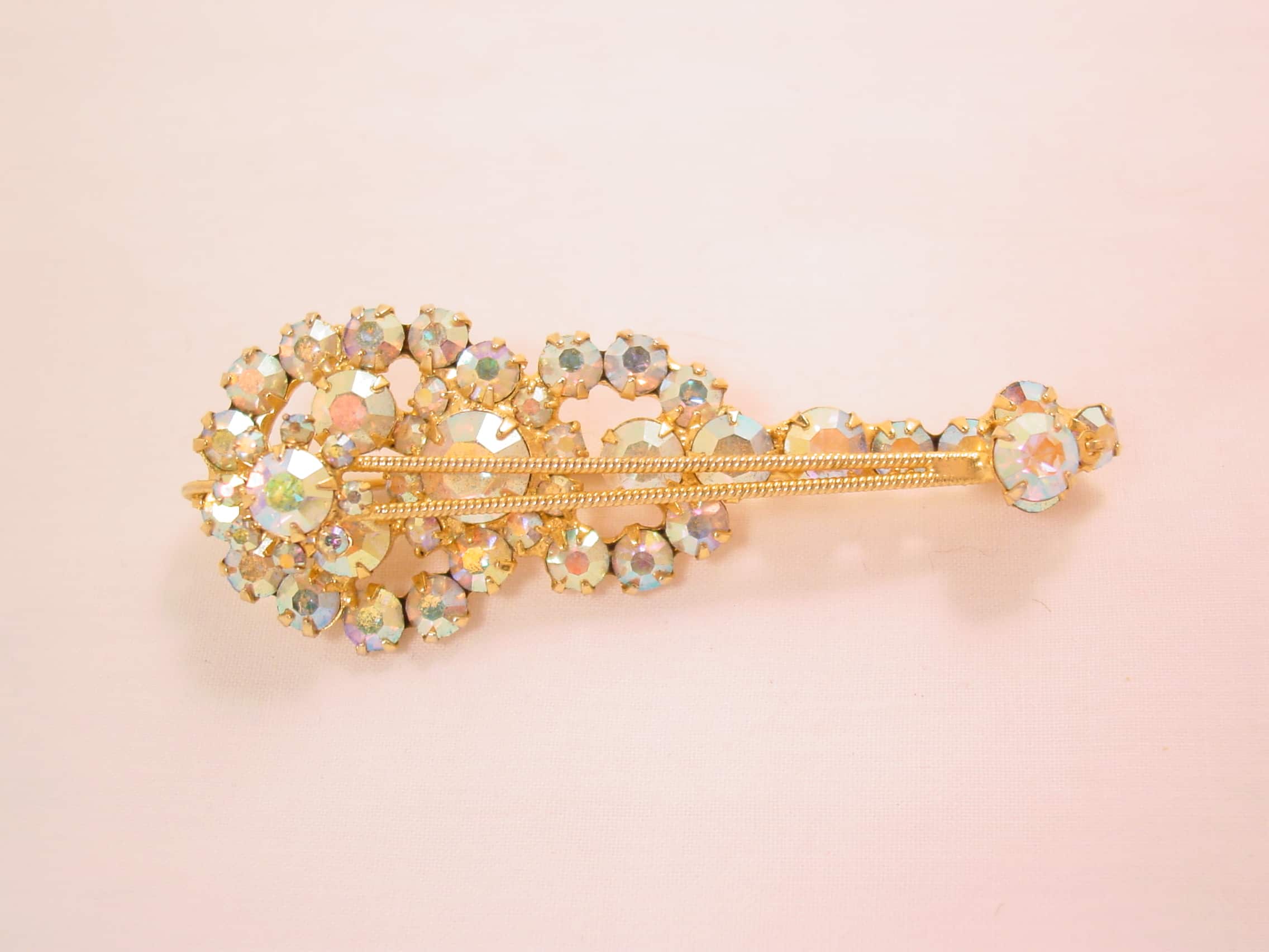 Juliana Aurora Borealis Rhinestone Guitar Pin