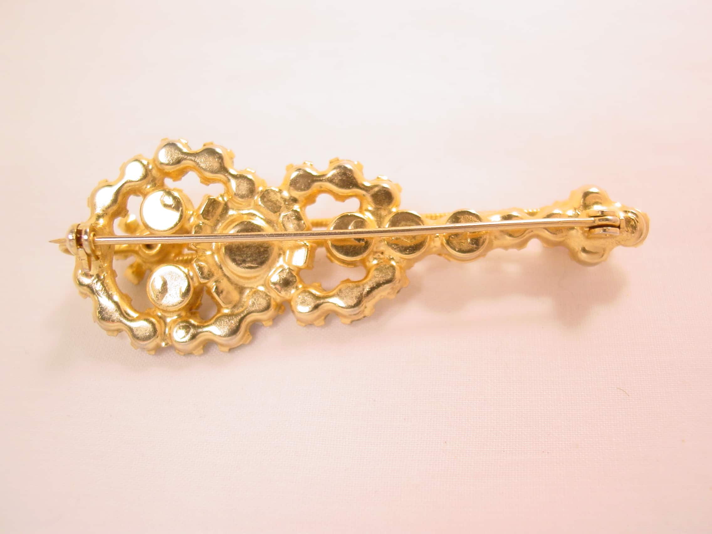 Juliana Aurora Borealis Rhinestone Guitar Pin - Image 2