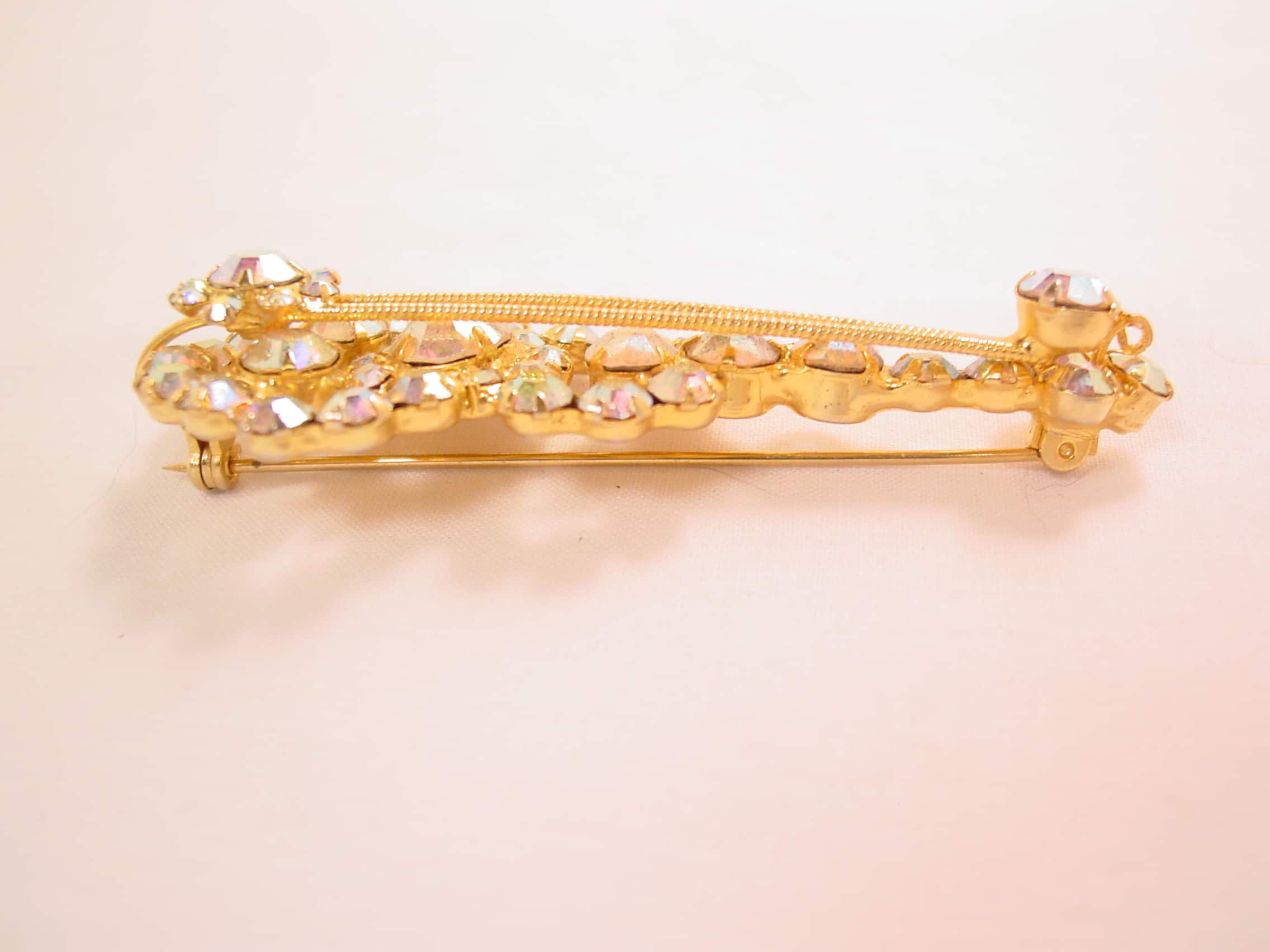 Juliana Aurora Borealis Rhinestone Guitar Pin - Image 3