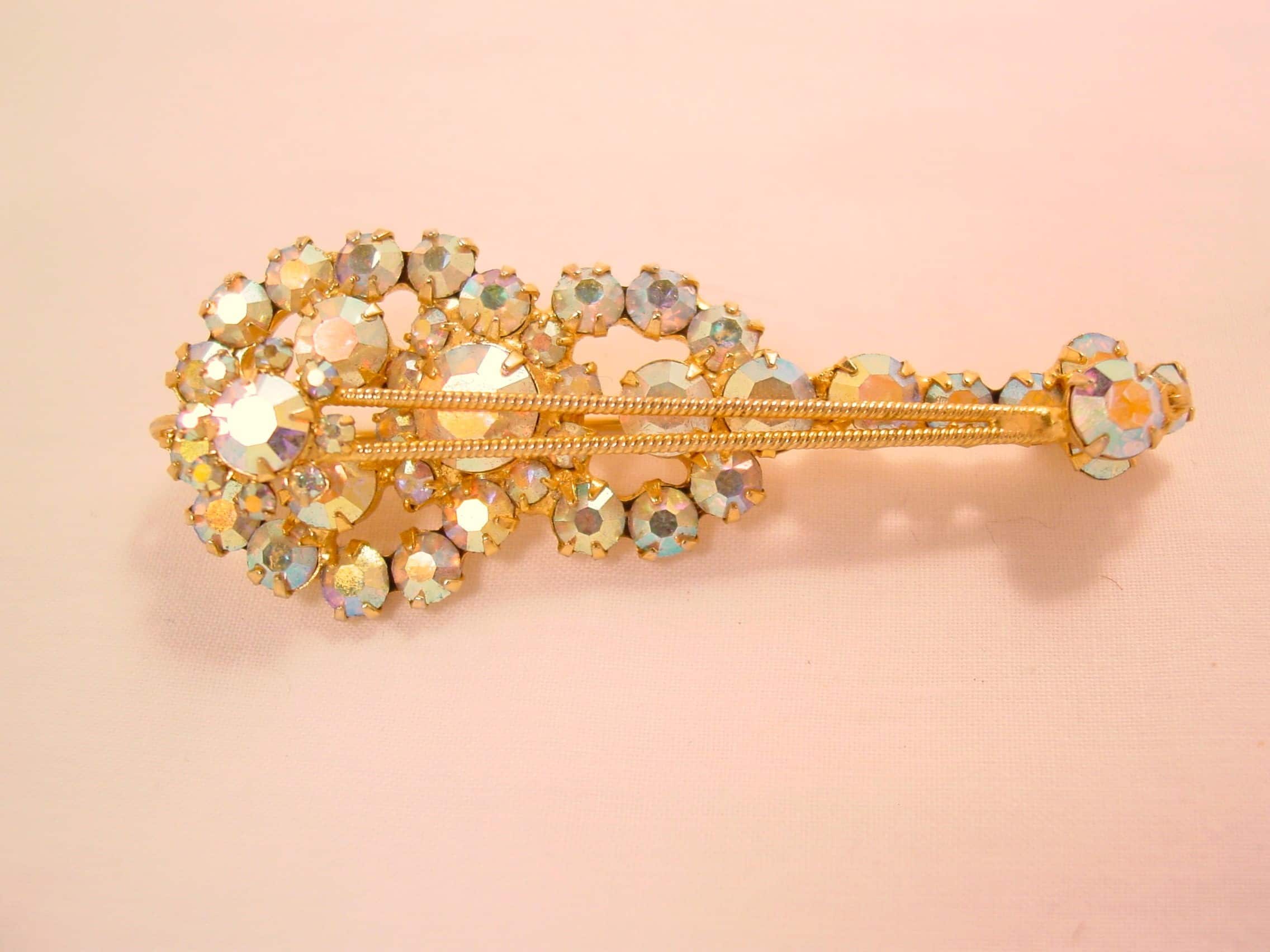 Juliana Aurora Borealis Rhinestone Guitar Pin - Image 4
