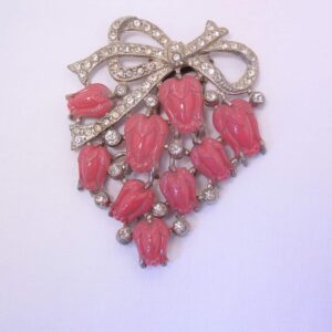 Pink Fruit Salad Pot Metal Fur Clip