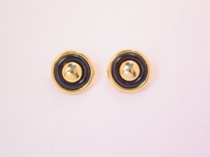 Liz Claiborne Black Button Earrings