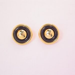 Liz Claiborne Black Button Earrings