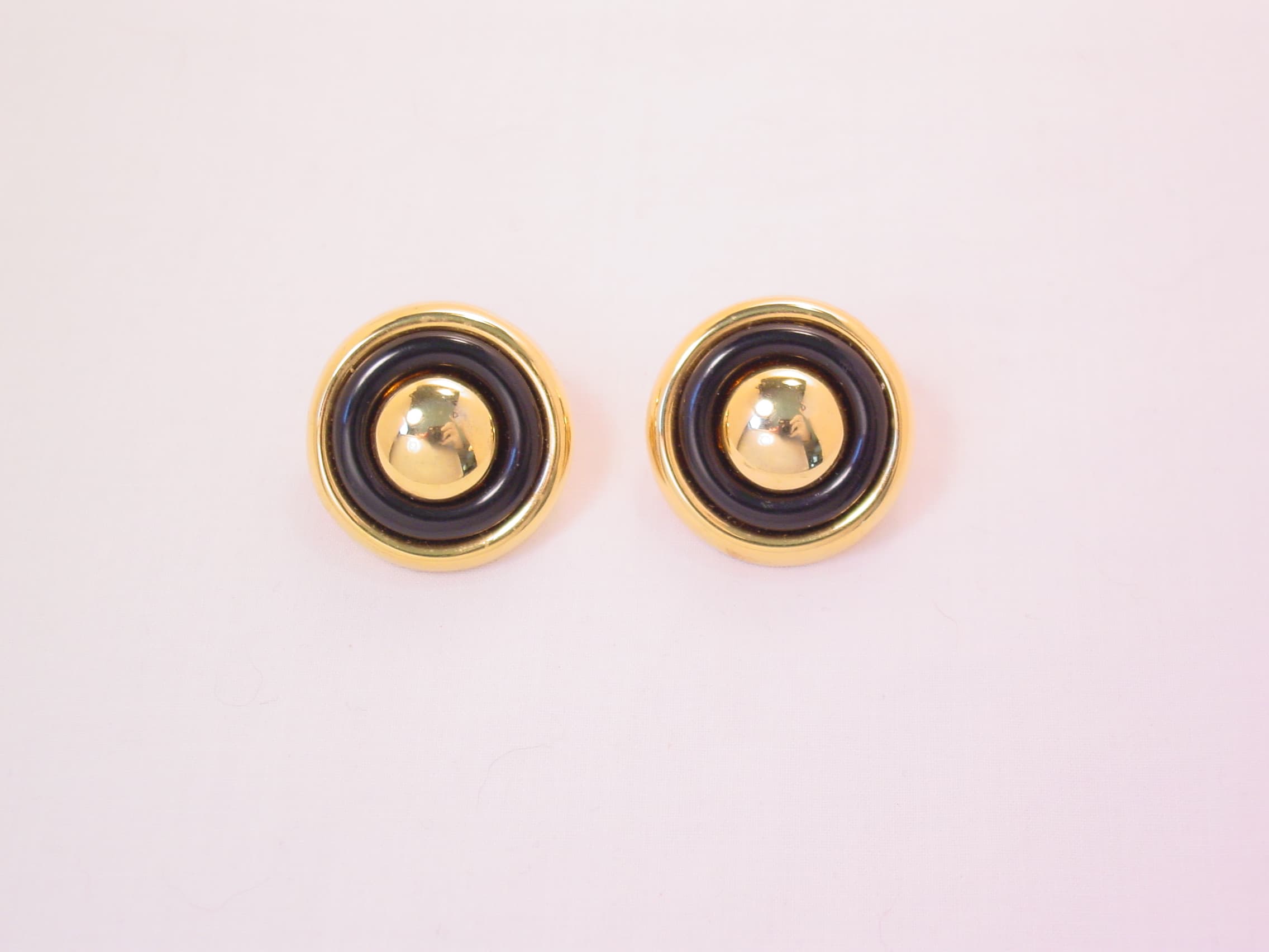 Liz Claiborne Black Button Earrings