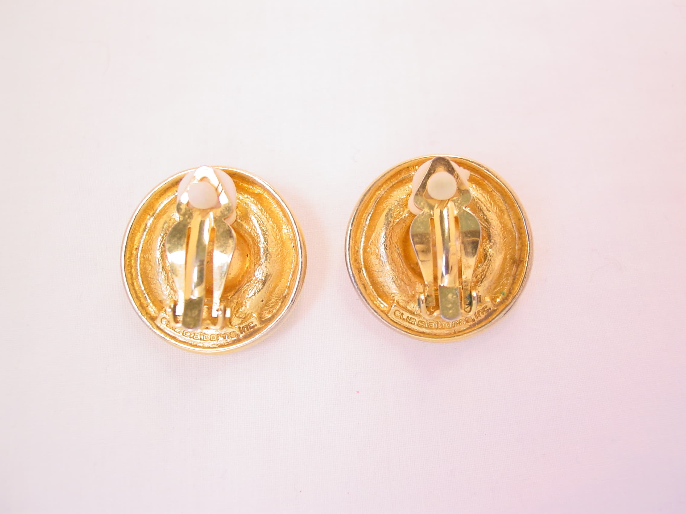 Liz Claiborne Blue Button Earrings - Image 2