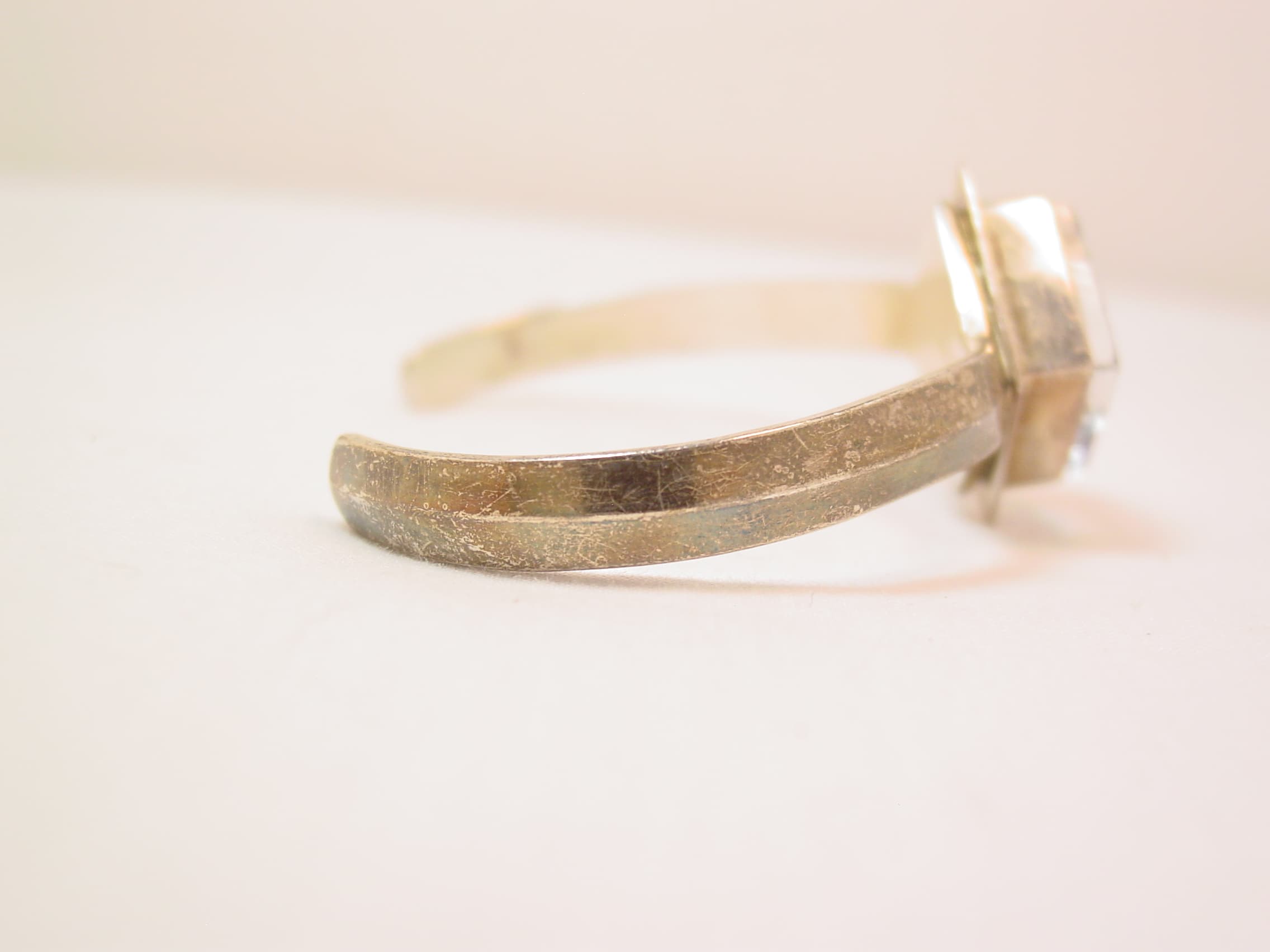 Dichroic Glass and Sterling Slip-On Bracelet - Image 2
