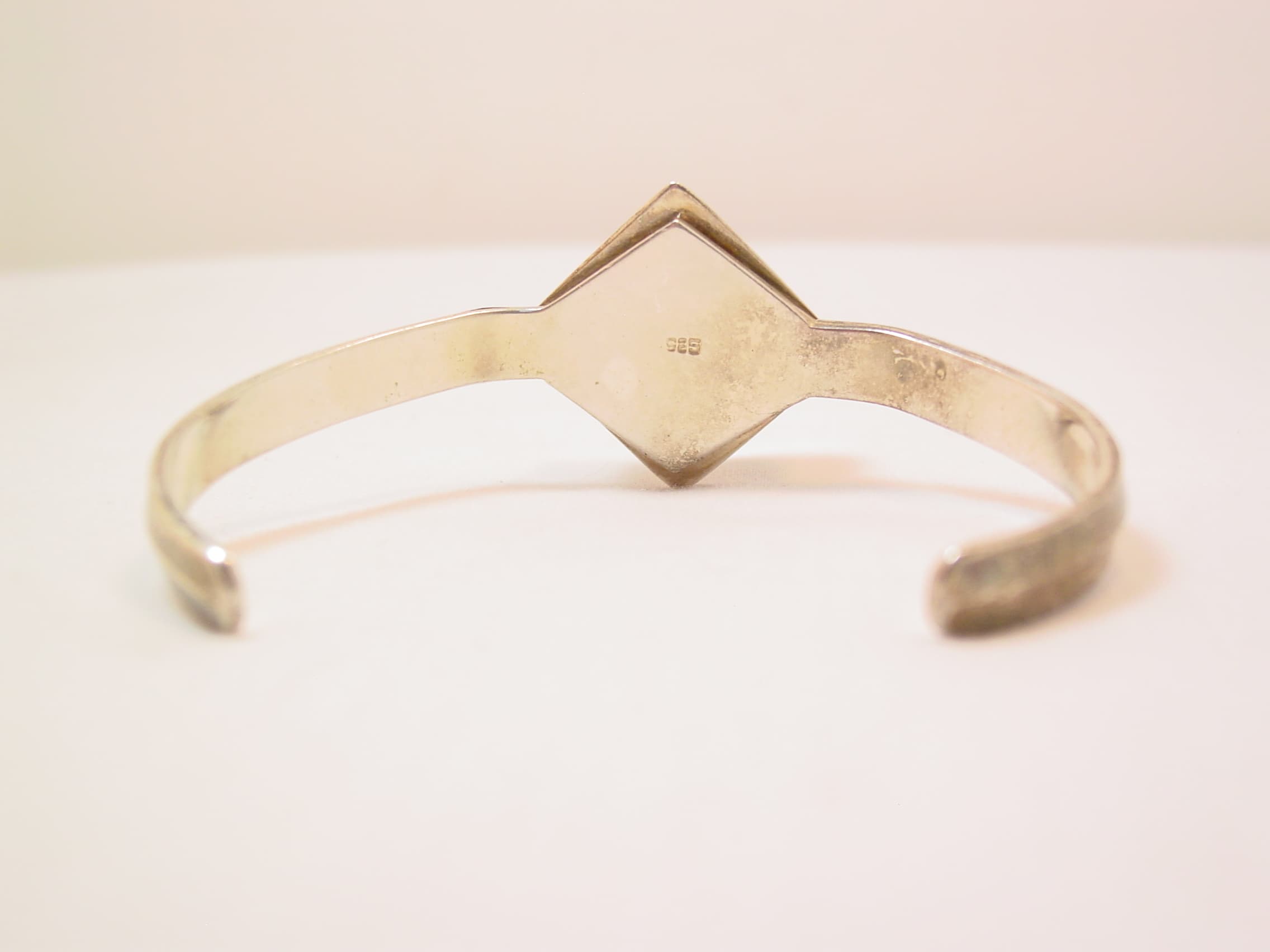 Dichroic Glass and Sterling Slip-On Bracelet - Image 4
