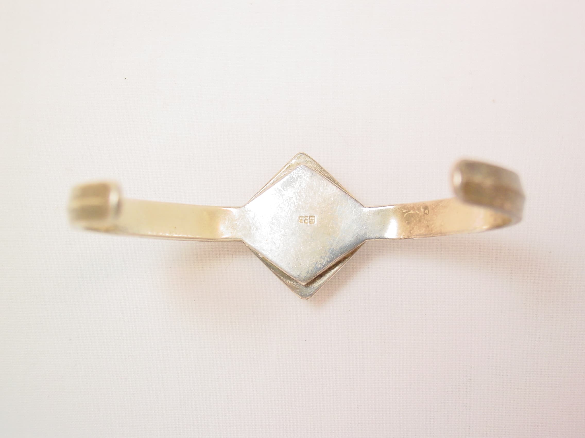 Dichroic Glass and Sterling Slip-On Bracelet - Image 5