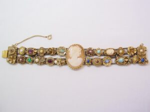 Goldette Victorian-Influence Cameo Slide Bracelet