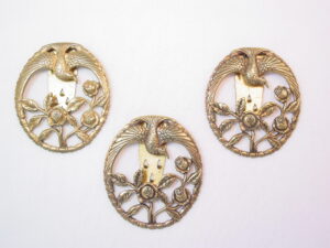 Set of 3 Swallow and Roses Dress Clips