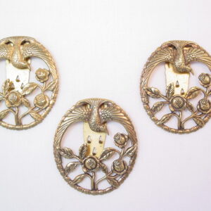 Set of 3 Swallow and Roses Dress Clips