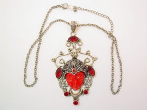 Sterling Red Queen Necklace