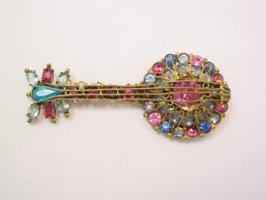 Unsigned Original by Robert Rhinestone Guitar Pin