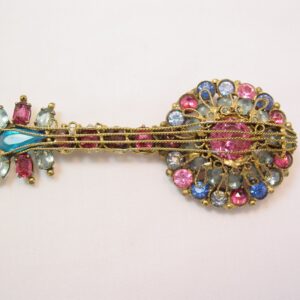 Unsigned Original by Robert Rhinestone Guitar Pin
