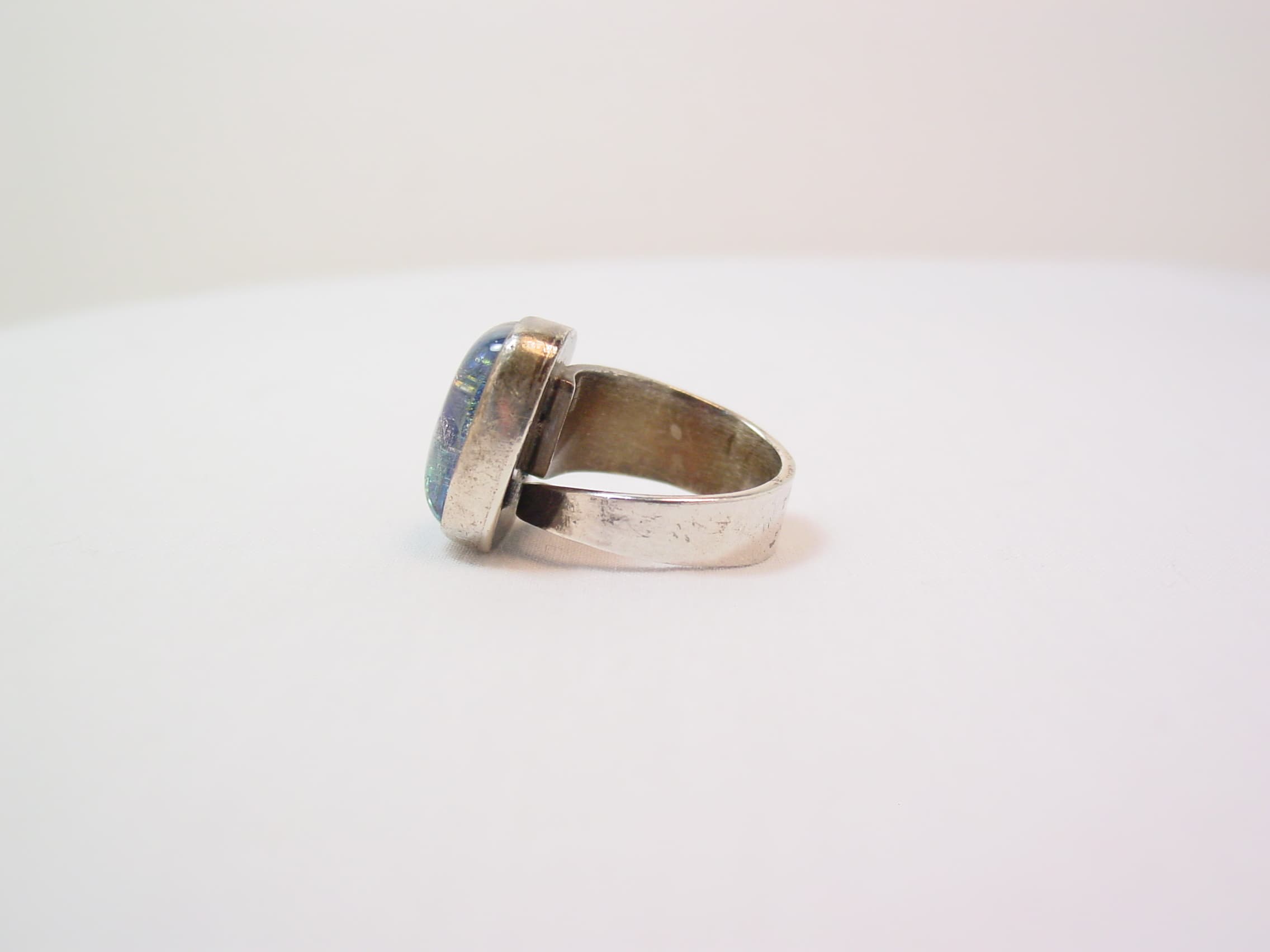 Dichroic Glass and Sterling Ring - Image 2