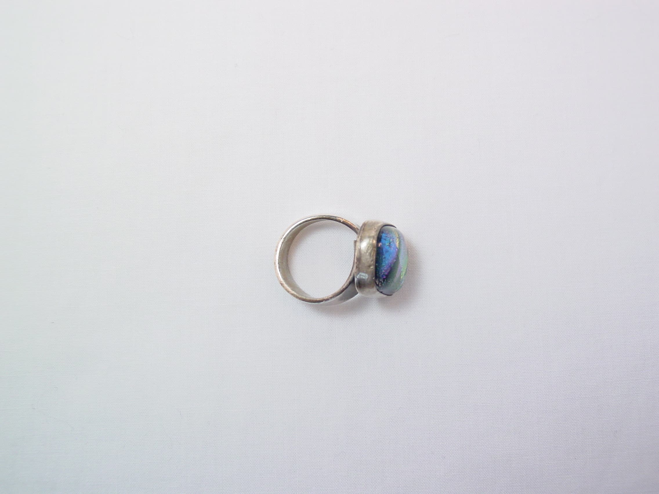 Dichroic Glass and Sterling Ring - Image 5
