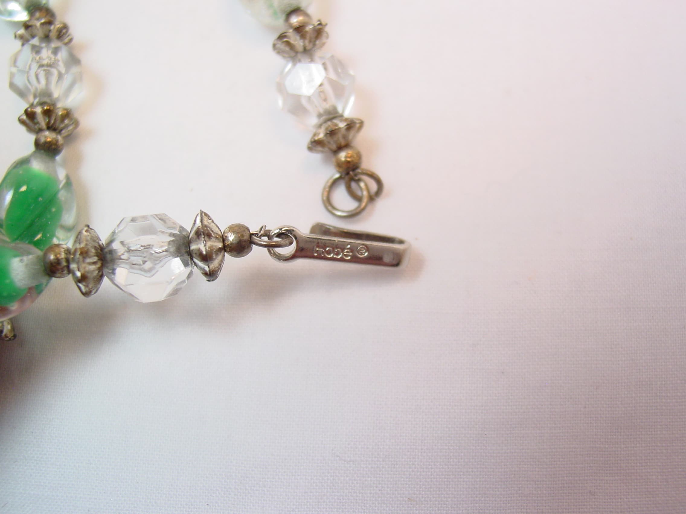 Hobé Green and Crystal Tassel Necklace - Image 4