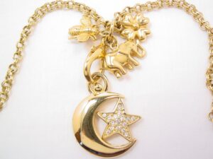 Joan Rivers Moon and Star Charm Necklace