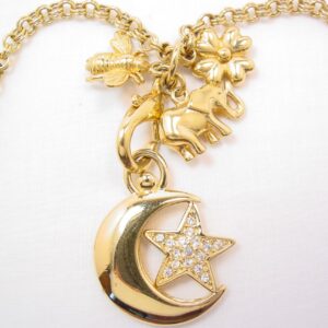 Joan Rivers Moon and Star Charm Necklace