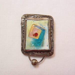 2003 Dan McCann Numbered Sterling Fused Glass Pin