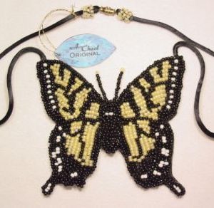 A. Chael Original Yellow Swallow Butterfly Necklace