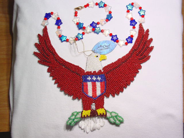 A. Chael Original Patriotic Eagle Necklace
