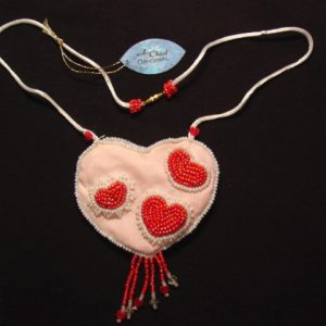 A. Chael Original Heart Amulet Pouch Necklace
