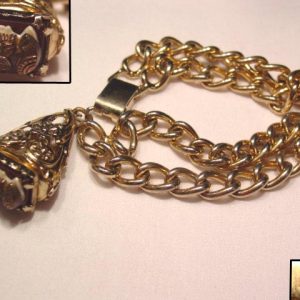 Coro Double Knight Cameo Bracelet