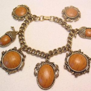 Imitation Wood Charm Bracelet
